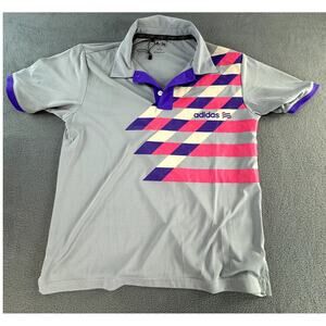 Adidas Golf Youth Colorblock Candy Stripe Polo‎ Shirt Small Stretch Cooling